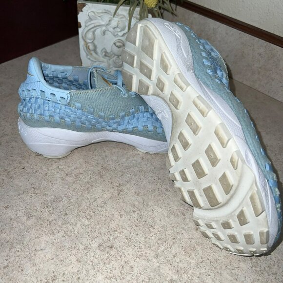 Nike Air Footscape Woven Light Blue Sneakers  Womens Casual Shoes Unique Design - Picture 10 of 11
